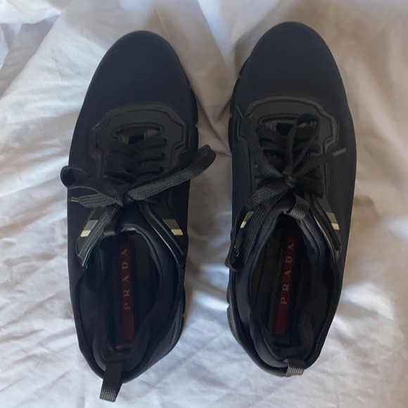 Authentic Prada black platform sneakers - Picture 7 of 9